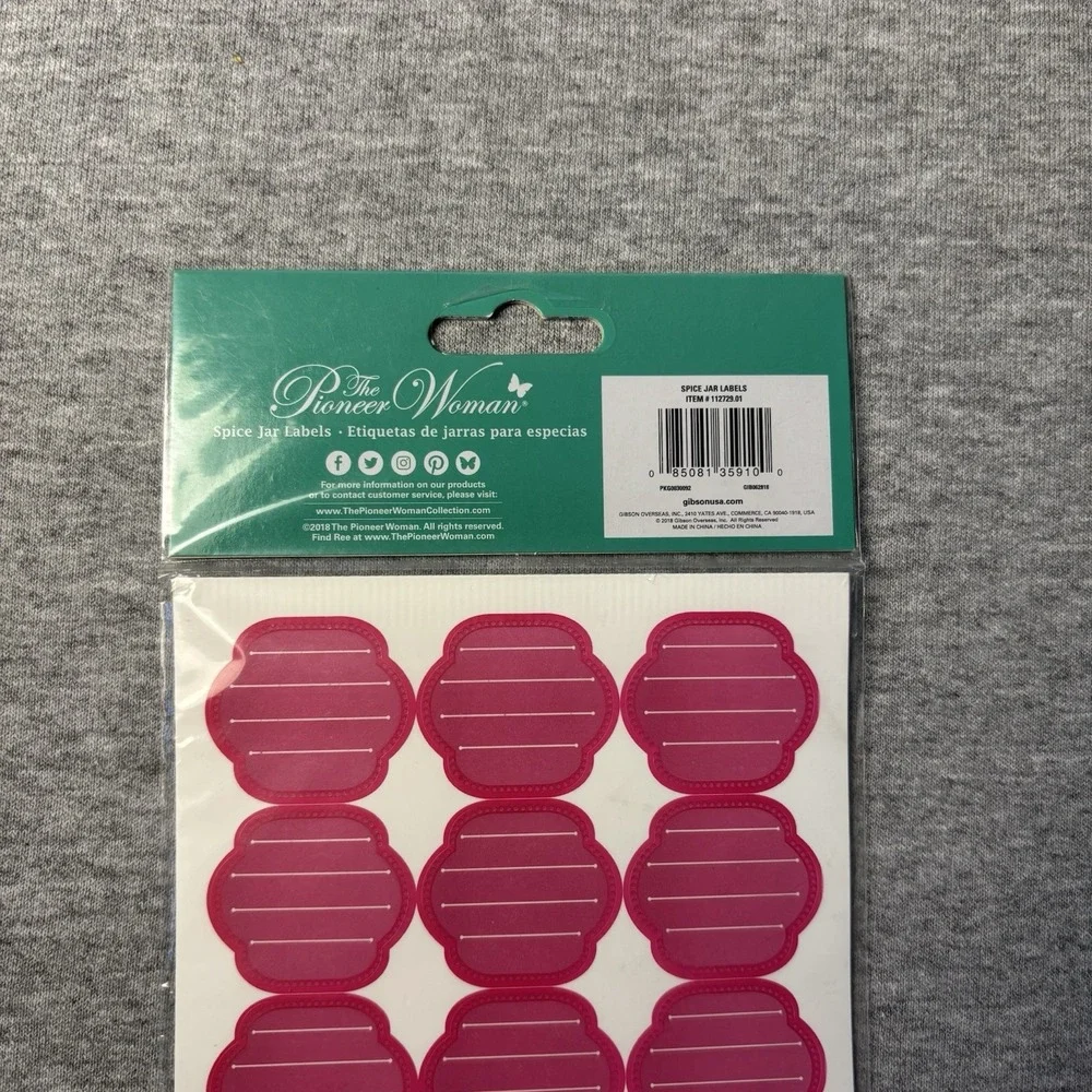 The Pioneer Woman Spice Jar Labels New In Package 72 Count Stickers